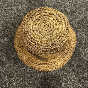 Woven Straw Bucket Hat - summer hat